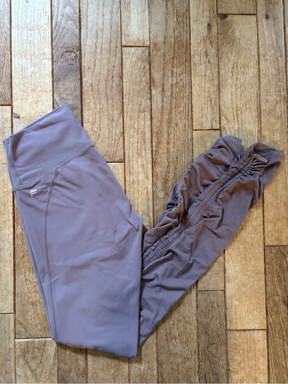 Fabletics Mauve Ruched High-Rise Leggings